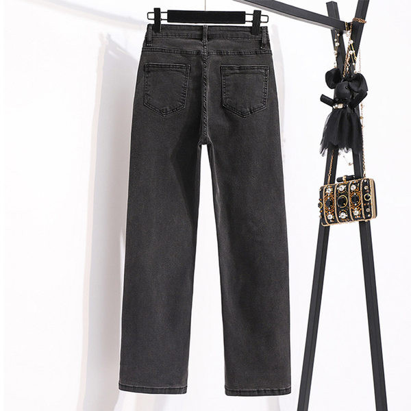 Nauji moteriški džinsai aukštu liemeniu