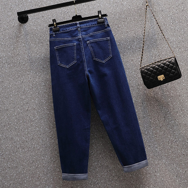 Divatos magas derekú farmer kék és fekete színben