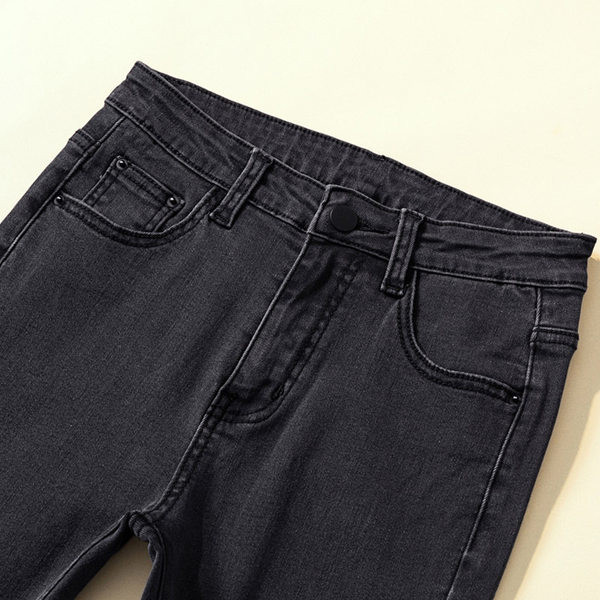 Naiste vabaaja kõrge vöökohaga teksad