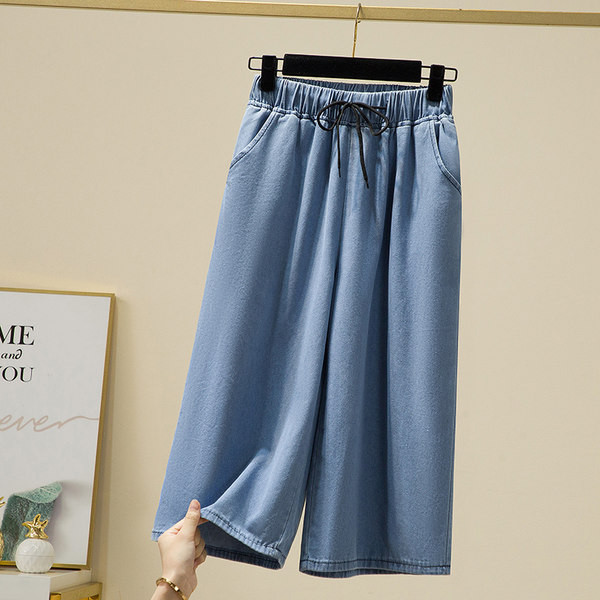 Új alkalmi női farmer fűzővel és zsebbel