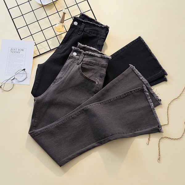 Női farmer magas derékkal és széles szárral