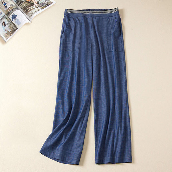 Νέο μοντέλο γυναικείο ψηλόμεσο παντελόνι με φαρδύ πόδι