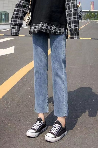 Női magas derekú farmernadrág