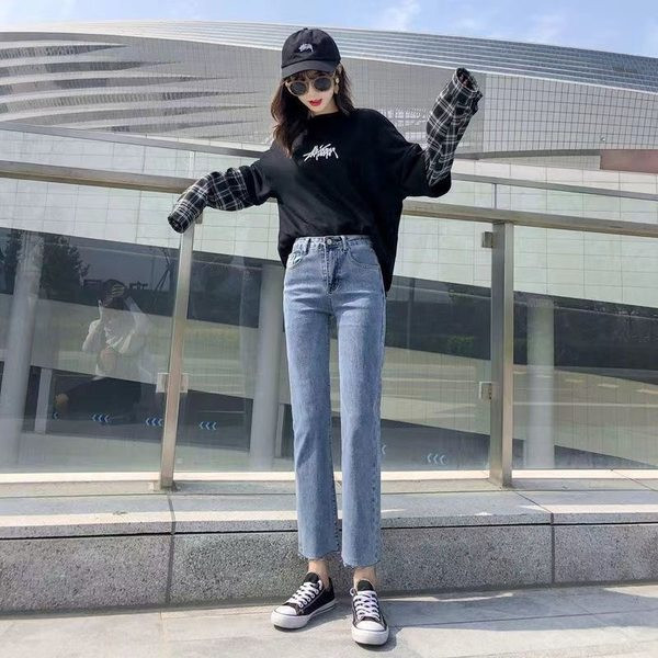 Női magas derekú farmernadrág