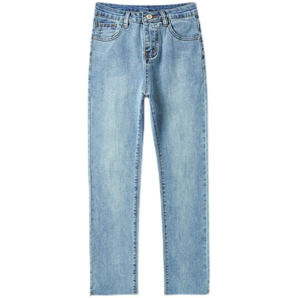 Új, magas derekú, egyenes női farmernadrág