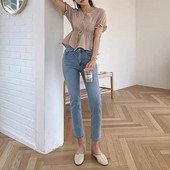 Alkalmi női farmernadrág két színben