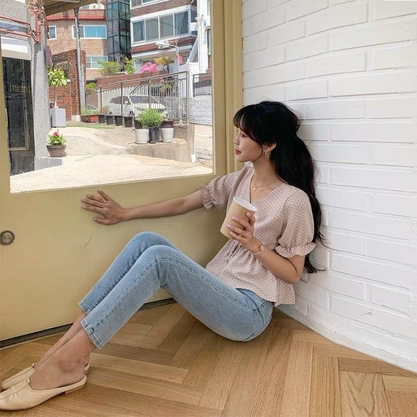 Alkalmi női farmernadrág két színben