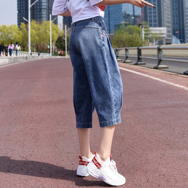 Moteriški 7/8 ilgio džinsai su kišene