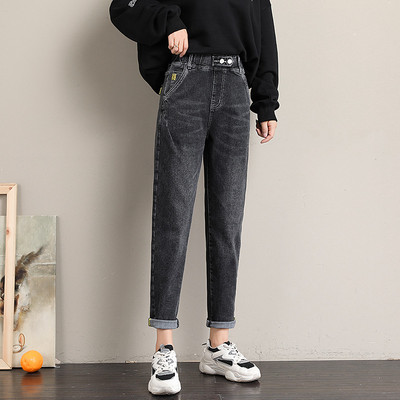 Női szűk farmernadrág elasztikus derékpánttal