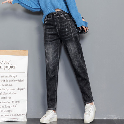 Alkalmi női farmer magas derékkal - kék és fekete színben