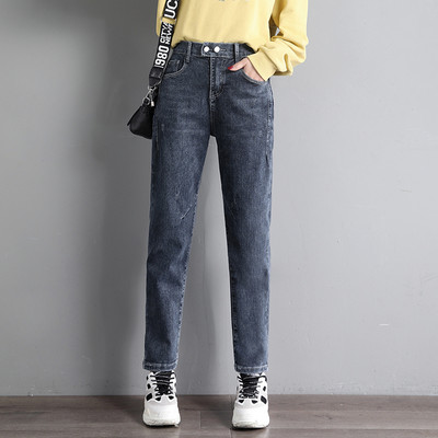 Γυναικείο casual τζιν με τσέπη και κουμπί