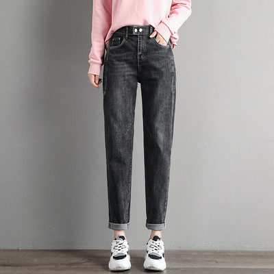 Γυναικείο casual τζιν με τσέπη και κουμπί