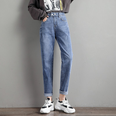 Γυναικείο casual τζιν με τσέπη και κουμπί