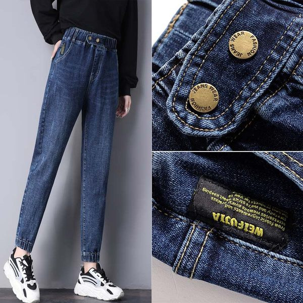 Alkalmi női farmernadrág – magas derék