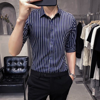 Iškilmingi vyriški marškiniai – dryžuoti