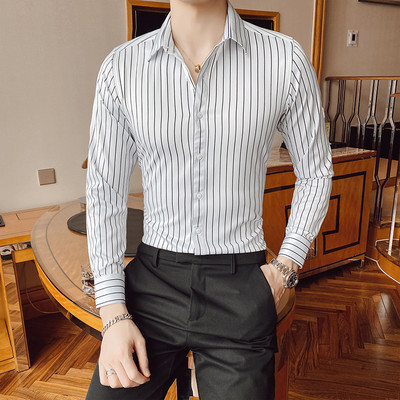 Iškilmingi vyriški marškiniai – dryžuoti