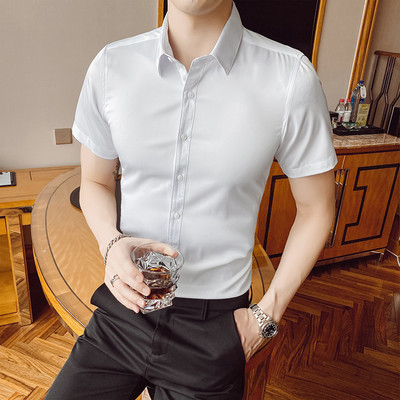 Elegantiški vyriški marškinėliai trumpomis rankovėmis