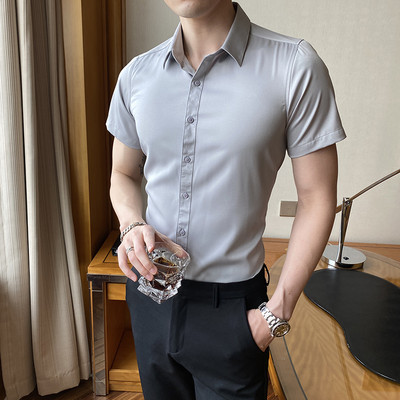 Elegantiški vyriški marškinėliai trumpomis rankovėmis