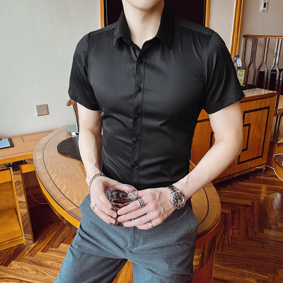 Elegantiški vyriški marškinėliai trumpomis rankovėmis