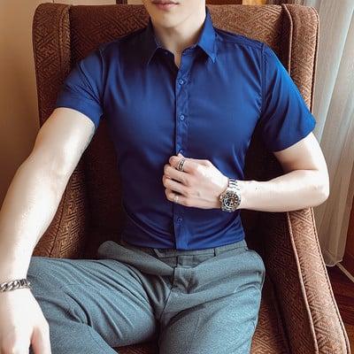 Elegantiški vyriški marškinėliai trumpomis rankovėmis