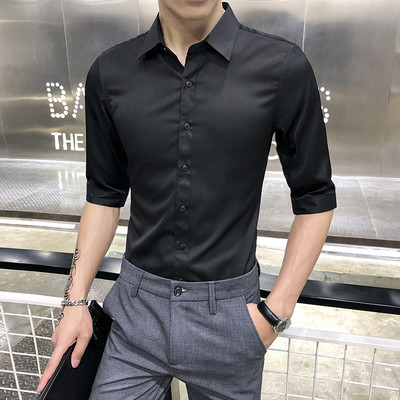 Elegantiški vyriški marškinėliai trumpomis rankovėmis