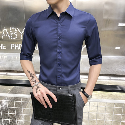 Elegantiški vyriški marškinėliai trumpomis rankovėmis