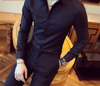 Elegantiški vyriški ploni marškinėliai su apykakle