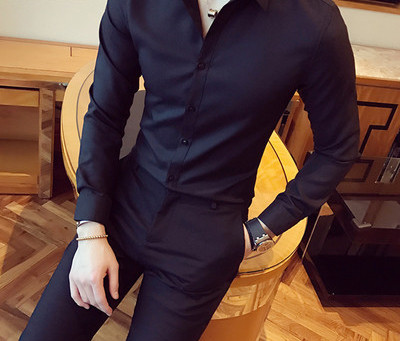 Elegants vīriešu slim fit krekls ar apkakli