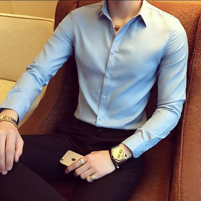 Elegantiški vyriški ploni marškinėliai su apykakle