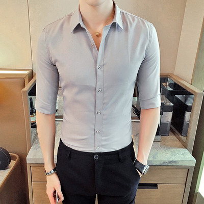 Elegantiški vyriški ploni marškinėliai su apykakle