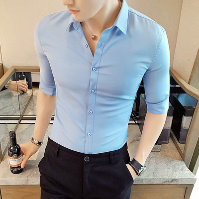 Elegantiški vyriški ploni marškinėliai su apykakle