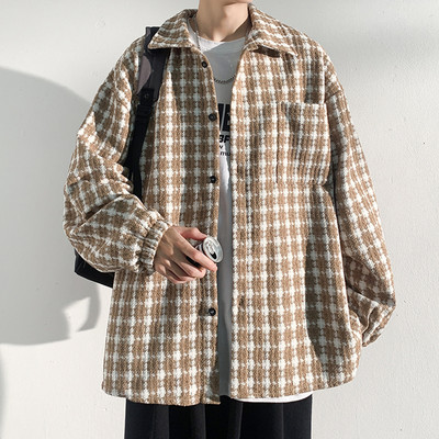 Laisvi vyriški laisvi marškiniai su klasikine apykakle