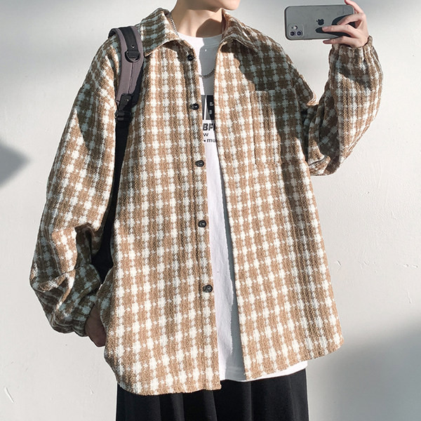 Laisvi vyriški laisvi marškiniai su klasikine apykakle