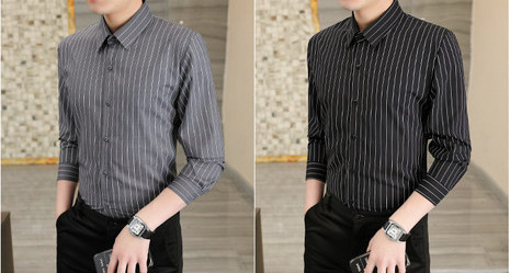 Vyriški marškiniai su klasikine apykakle