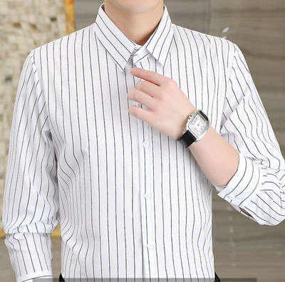 Férfi hivatalos ing - csíkos, hosszú és rövid ujjú