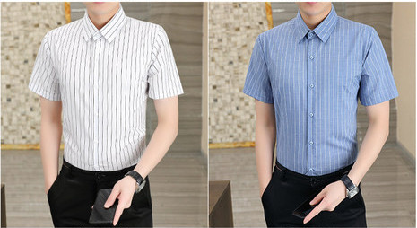 Férfi hivatalos ing - csíkos, hosszú és rövid ujjú