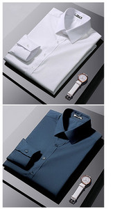 Férfi testhezálló hosszú ujjú ing klasszikus gallérral