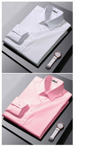 Férfi testhezálló hosszú ujjú ing klasszikus gallérral