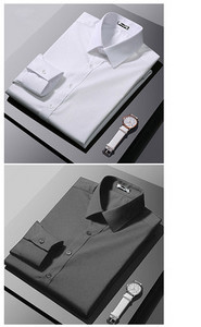 Férfi testhezálló hosszú ujjú ing klasszikus gallérral