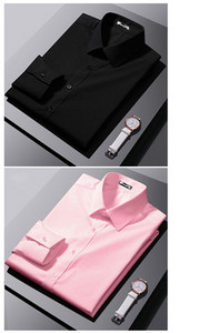 Férfi testhezálló hosszú ujjú ing klasszikus gallérral