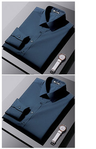 Férfi testhezálló hosszú ujjú ing klasszikus gallérral