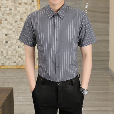 Ανδρικό μοντέρνο ριγέ πουκάμισο με κλασικό γιακά