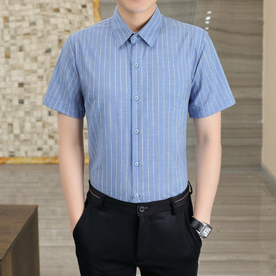 Ανδρικό μοντέρνο ριγέ πουκάμισο με κλασικό γιακά