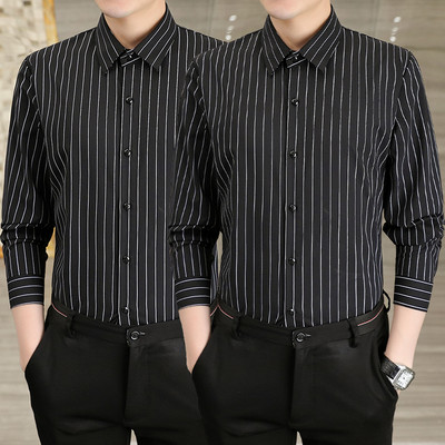 Ανδρικό μοντέρνο ριγέ πουκάμισο με κλασικό γιακά