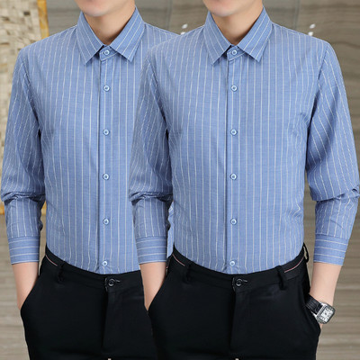 Ανδρικό μοντέρνο ριγέ πουκάμισο με κλασικό γιακά