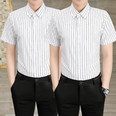 Ανδρικό μοντέρνο ριγέ πουκάμισο με κλασικό γιακά