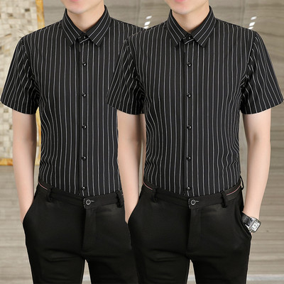 Ανδρικό μοντέρνο ριγέ πουκάμισο με κλασικό γιακά