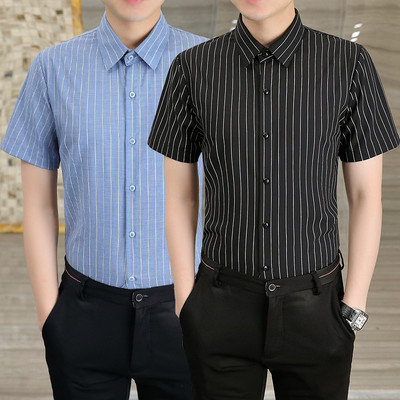 Ανδρικό μοντέρνο ριγέ πουκάμισο με κλασικό γιακά