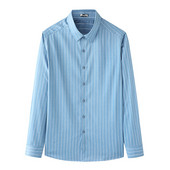 Meeste triibuline pikkade varrukate ja nööpidega särk mitmes värvitoonis