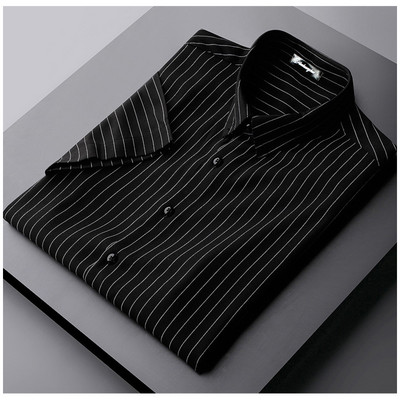 Meeste triibuline pikkade varrukate ja nööpidega särk mitmes värvitoonis